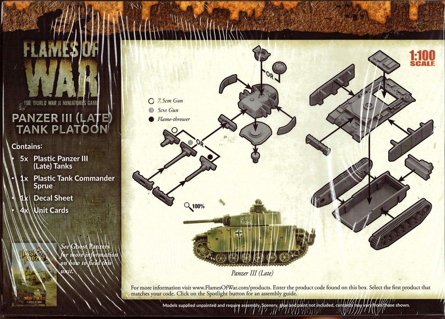 Flames of War German Panzer III (Late) Tank Platoon - Mid War - GBX122