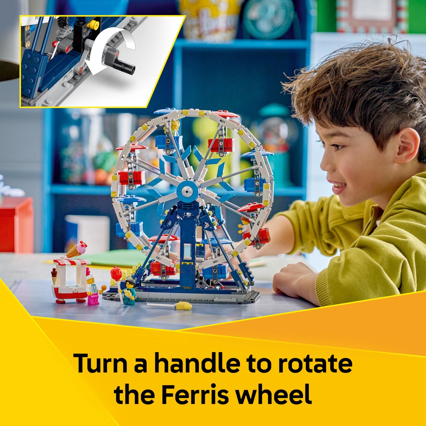 LEGO 31389 Creator 3 in 1 Iconic Ferris Wheel Toy - Transforms into a UFO Ride or Carousel
