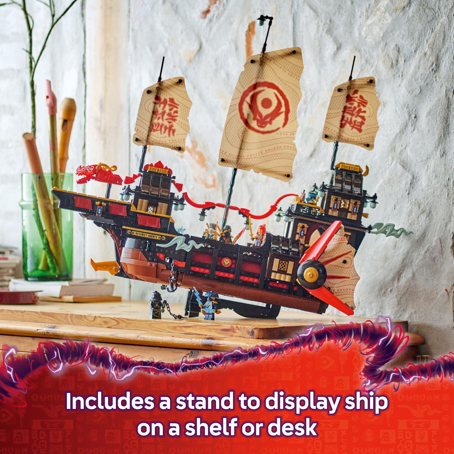 LEGO 71848 Ninjago The Temple Bounty with Movable Sails, plus 6 Minifigures Incl. Cole Zane & Nya