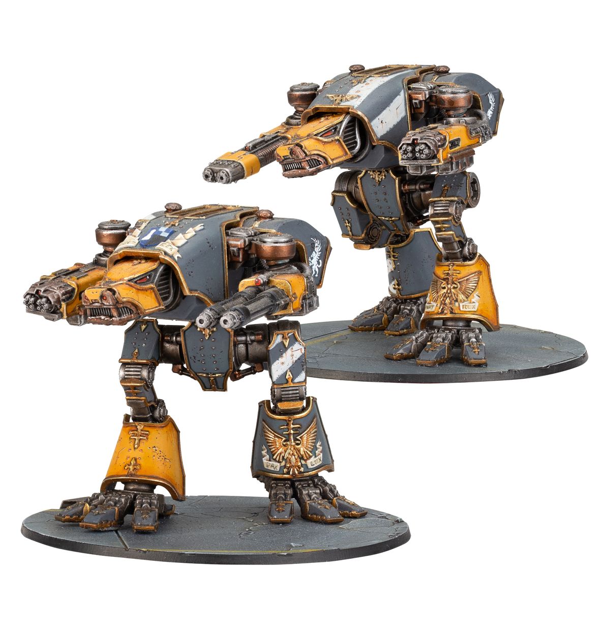 Legions Imperialis : Warhound Scout Titans with Turbo Laser Destructors and Vulcan Mega-Bolters - Warhammer The Horus Heresy - Games Workshop [EPIC SCALE]