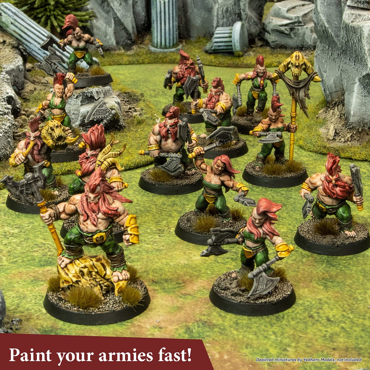 The Army Painter - Speedpaint 2.0 Paint Set - Dropper Bottles Of 18ml Non Toxic Model Paint And 1 Free Base Coating Brush For Fantasy Miniture Tabletop Gaming (24 x 18ml Speedpaints)