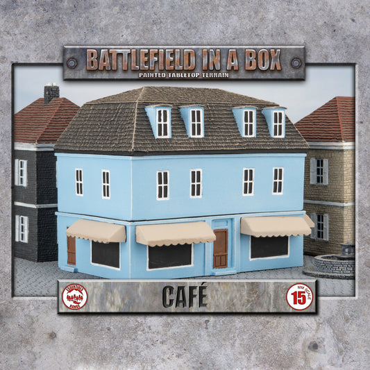 Battlefield in a Box - European: Cafe (Blue/Ivory – Limited Edition) (x1) BB201-D - Flames of War