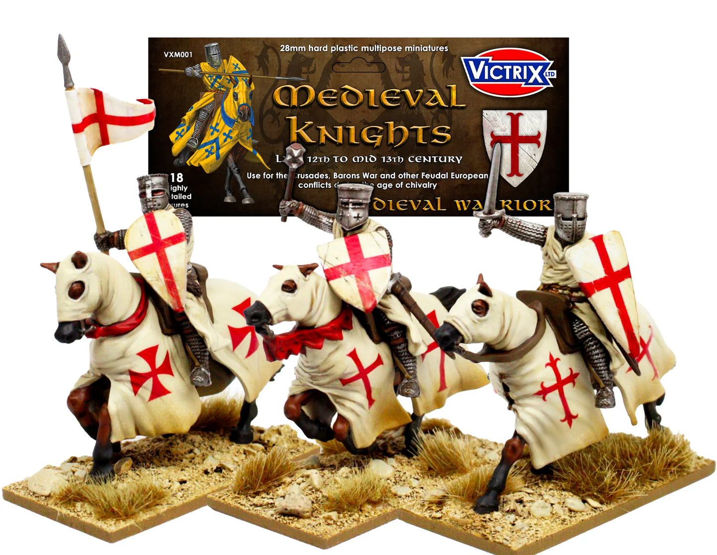 Victrix VXM001 - Medieval Knights - 18 x 28mm Plastic Figures - Late 12th to mid 13th Century