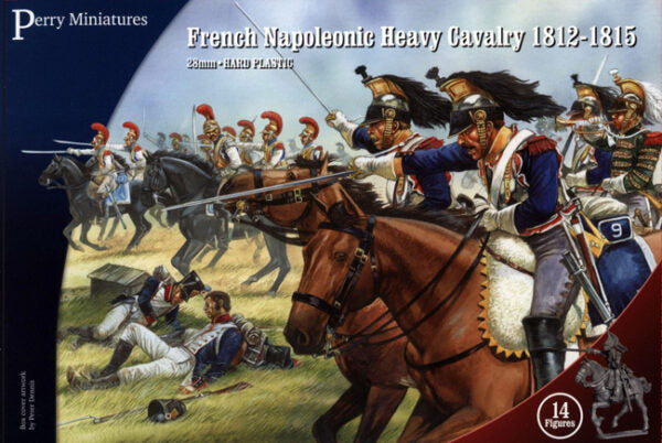 Perry Miniatures : French Napoleonic Heavy Cavalry 1812-1815 28mm Hard Plastic Figures x 14  FN120
