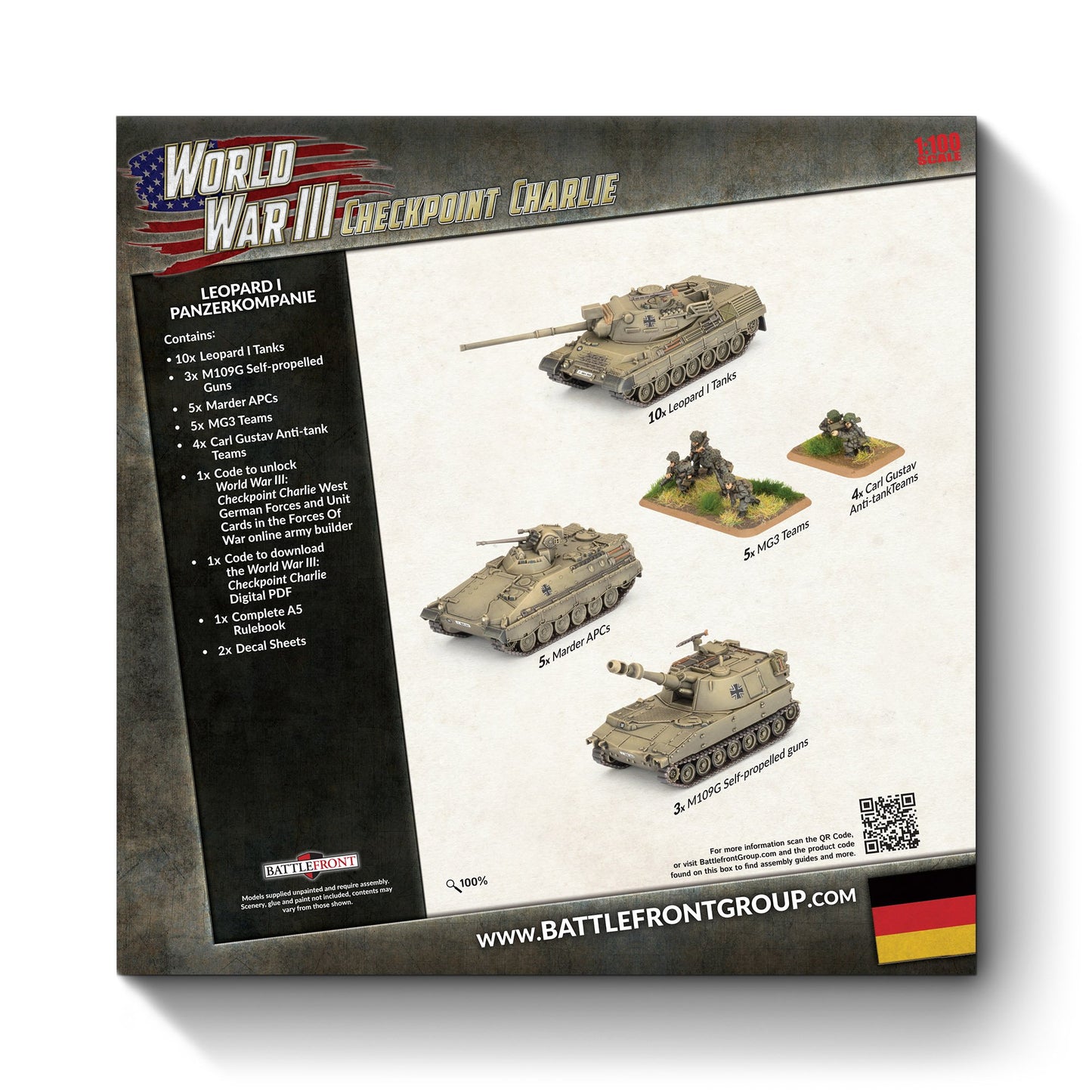 German Leopard 1 Panzerkompanie - Limited Edition - WWIII Checkpoint Charlie - TGRAB04 - Battlefront Miniatures