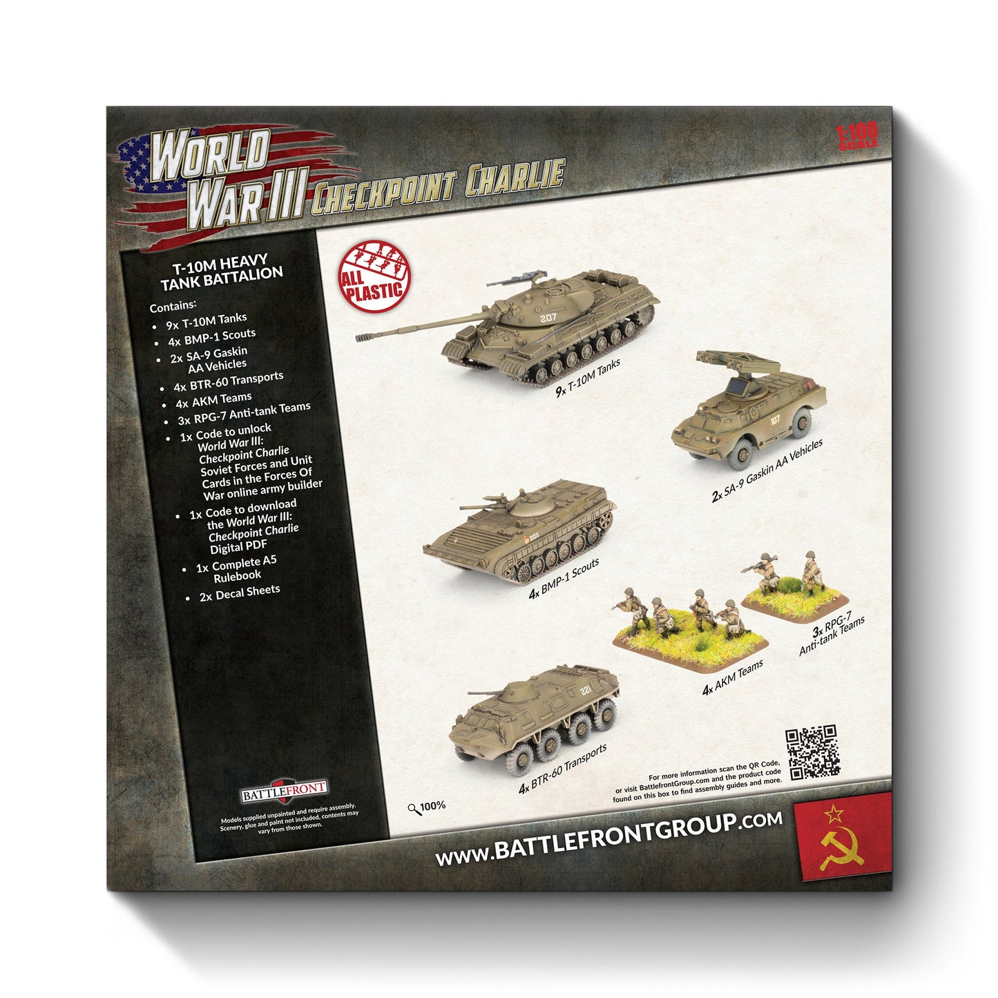 Soviet T-10M Heavy Tank Battalion - Limited Edition - WW3 Checkpoint Charlie - TSUAB07 - Battlefront Miniatures