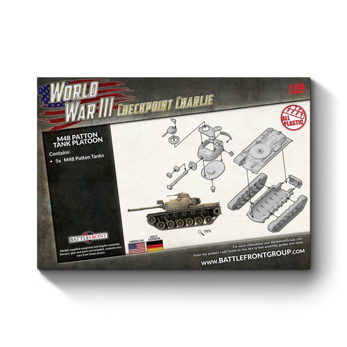 M48 Patton Tank Platoon - WW3 Checkpoint Charlie - TUBX23 - Battlefront Miniatures